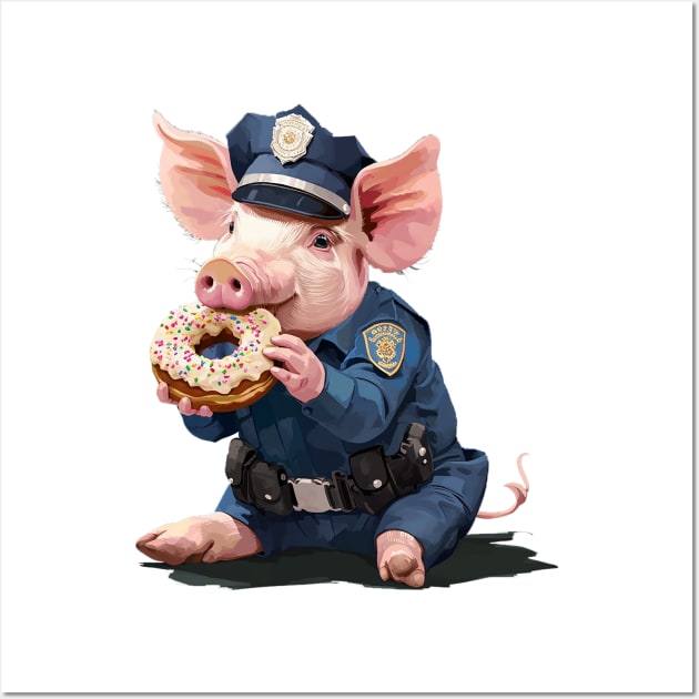 pig police Wall Art by Ninja banana